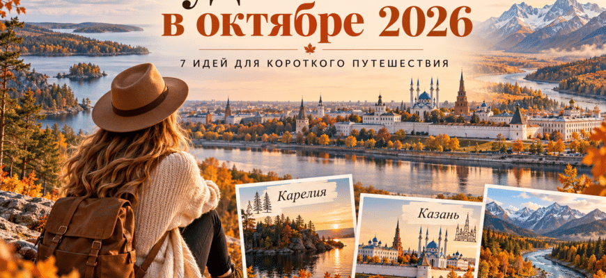 Куда поехать в октябре 2026 по России