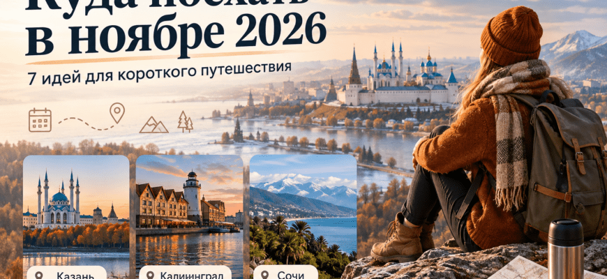 Куда поехать в ноябре 2026 по России: 7 идей